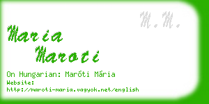 maria maroti business card